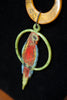 One of  Kind Custom Made Bakelite Necklace w/ Painted Parrot