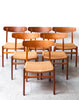 SALE! Set of 6 Exceptional Mid Century Dining Chairs by Danish Icon, Hans Wegner