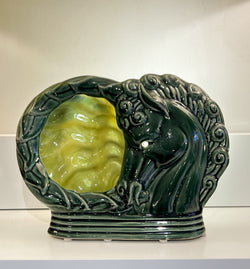 Beautifully Sculpted 1950s Ceramic Horse TV Lamp