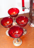 Beautiful 1930s Art Deco Silver Plate & Red Cocktail Set