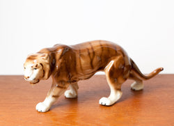 Sleek Porcelain Tiger, Made in Germany Circa 1940s