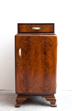 Sweet Art Deco Side Table/Cabinet/Nightstand w/ Gorgeous Wood Grain