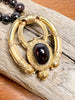 Gorgeous Mid-1800s Etruscan Revival Garnet Pendant on Garnet Bead Necklace