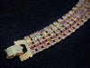 1950s Gorgeous & Unusual Purple Rhinestone 5-Row Bracelet
