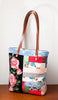 Colourful Patchwork Tote Bag, Made w/ Vintage Fabric & Needlepoint