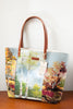 Totally Unique Large Tote Bag Made w/ Vintage Needlepoint & Canvas Painting