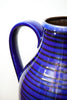 Gorgeous Large Cobalt Blue & Black West German Vase