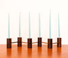 Amazing Articulated Rosewood Candle Holder by Lauritz Jensen, Denmark