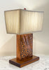 Whimsical Arts and Crafts Era Copper Lamp with Yarn Shade