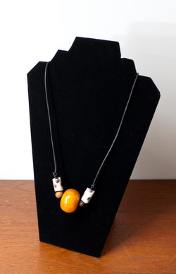 1930s Bakelite and African Trade Bead Necklace