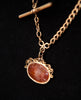 Victorian Era Watch Chain/Necklace w/ Gold and Carnelian Fob
