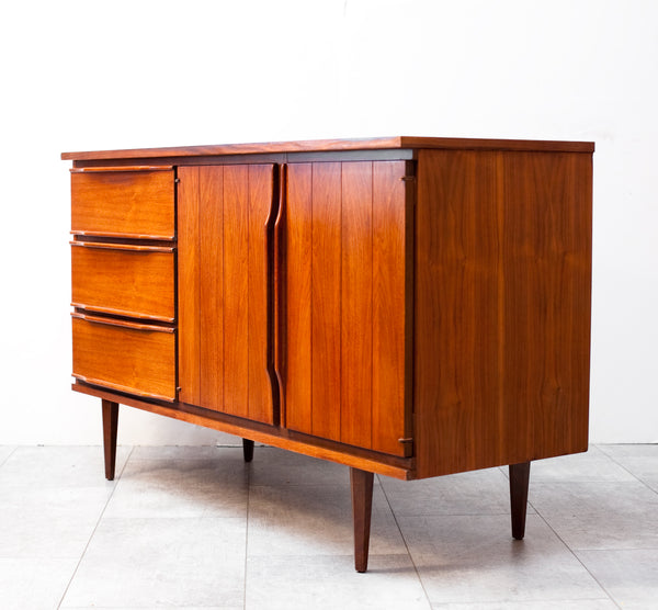 Compact Mid Century Walnut Sideboard, Well Built & Timeless Design