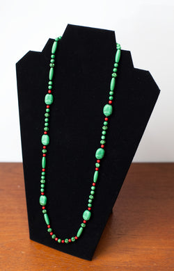 Gorgeous 1920s Glass Bead and Scarab Necklace by the Neiger Brothers
