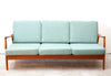 Ultra Compact Mid Century Teak Sofa, Nice Sculptural Design