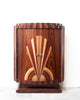 Incredible 1920s Art Deco Demilune Bar Cabinet, Refinished