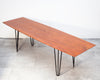 SALE! Gorgeous Mid Century *Solid* Teak Coffee Table w/ Steel Hairpin Legs