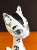 Adorable 1950s Made in Italy Ceramic Cat w/ Music Note Design