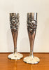 Gorgeous Repousse Silver Vases Made in Norway, Circa 1930