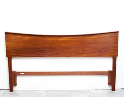 Mid Century Queen Size Solid African Teak Headboard, Designed by Jan Kuypers