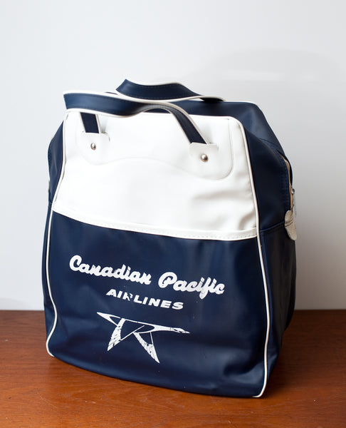 Vintage Canadian Pacific Airlines Travel Bag, Great Graphics!