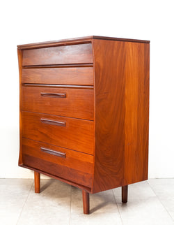 SALE! Gorgeous *Solid* African Teak Tall Dresser by Canadian Designer Jan Kuypers