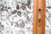 SALE! Refinished Antique Oak Cabinet w/ Wallpaper Background, Glass Shelves