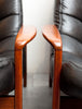 Rare *PAIR* of Mid Century Teak R. Huber "Palm" Chairs & Matching Ottoman