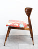 Super Cute 1950s Curved Back Chair w/ Pretty New Upholstery