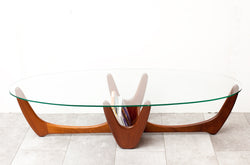 Beautiful 1960s Biomorphic Sculptural Coffee Table by Kroehler