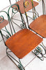 Amazing 1930s Heavy Iron Chairs w/ Original Paint, Refinished Seats