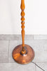 Funky 1950s Wood/Brass/Copper Lamp with Unique Textile Shade