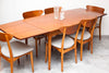 Rare Matching Mid Century Teak & Oak Dining Set, w/ 6 Chairs