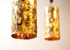 Awesome Brutalist Hand Made Brass Pendant Lamps