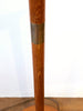 Solid Teak Floor Lamp w/ Brass Detail and Coordinating Vintage Shade