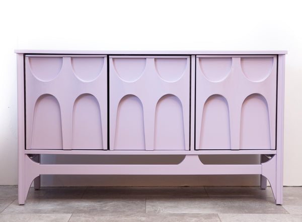Funky Lavender Mauve Mid Century Compact Cabinet, Perfect for Vinyl!