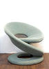 Fab 1980s Biomorphic Chair in Sea Glass Blue, Made by Jaymar