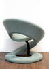 Fab 1980s Biomorphic Chair in Sea Glass Blue, Made by Jaymar