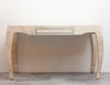 Vintage Tessellated Marble 1980s Desk w/ Brass Accents