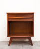 Petite & Well-Built 1950s Walnut Nightstand, Completely Refinished