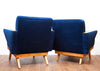 SALE! Exceptional Pair of Restored Art Deco Lounge Chairs w/ New Mohair