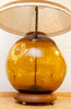 Gorgeous Large Dimpled Blenko Glass Lamp w/ Vintage Shade