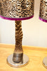 Over the Top Spectacular Antique Zebra Leg Lamps w/ Custom Shades