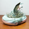 Lovely 1950s Ceramic Planter by Hull USA w/ Live Air Plants