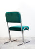 Luxe Mid Century Chrome Chairs w/ New Velvet Upholstery