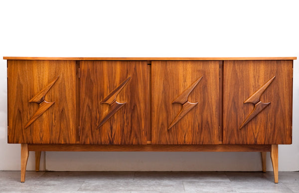 Fab Atomic Style Mid Century Credenza, Completely Refinished