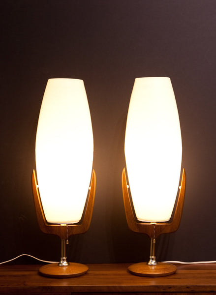 Ultra Rare PAIR of Rotaflex Table Lamps