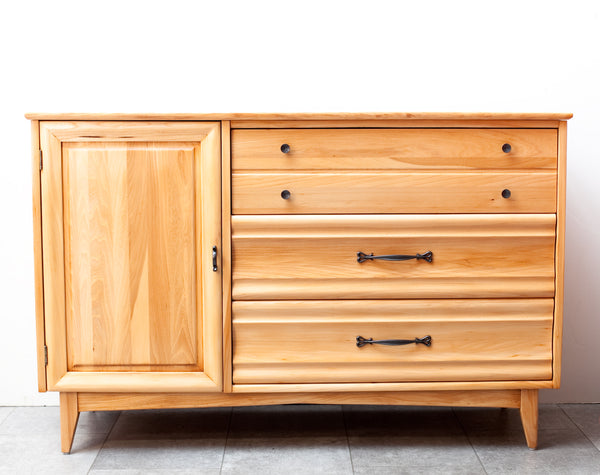 SALE! Compact Solid Elm 1950s Sideboard, Completely Refinished