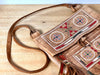 Vintage 1970s Moroccan Leather Bag w/ Painted Leather Tribal Design