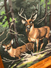 Pair of Vintage Paint by Numbers, with Stag & Doe Deer