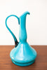 Gorgeous Turquoise Empoli Glass Vase/Jug